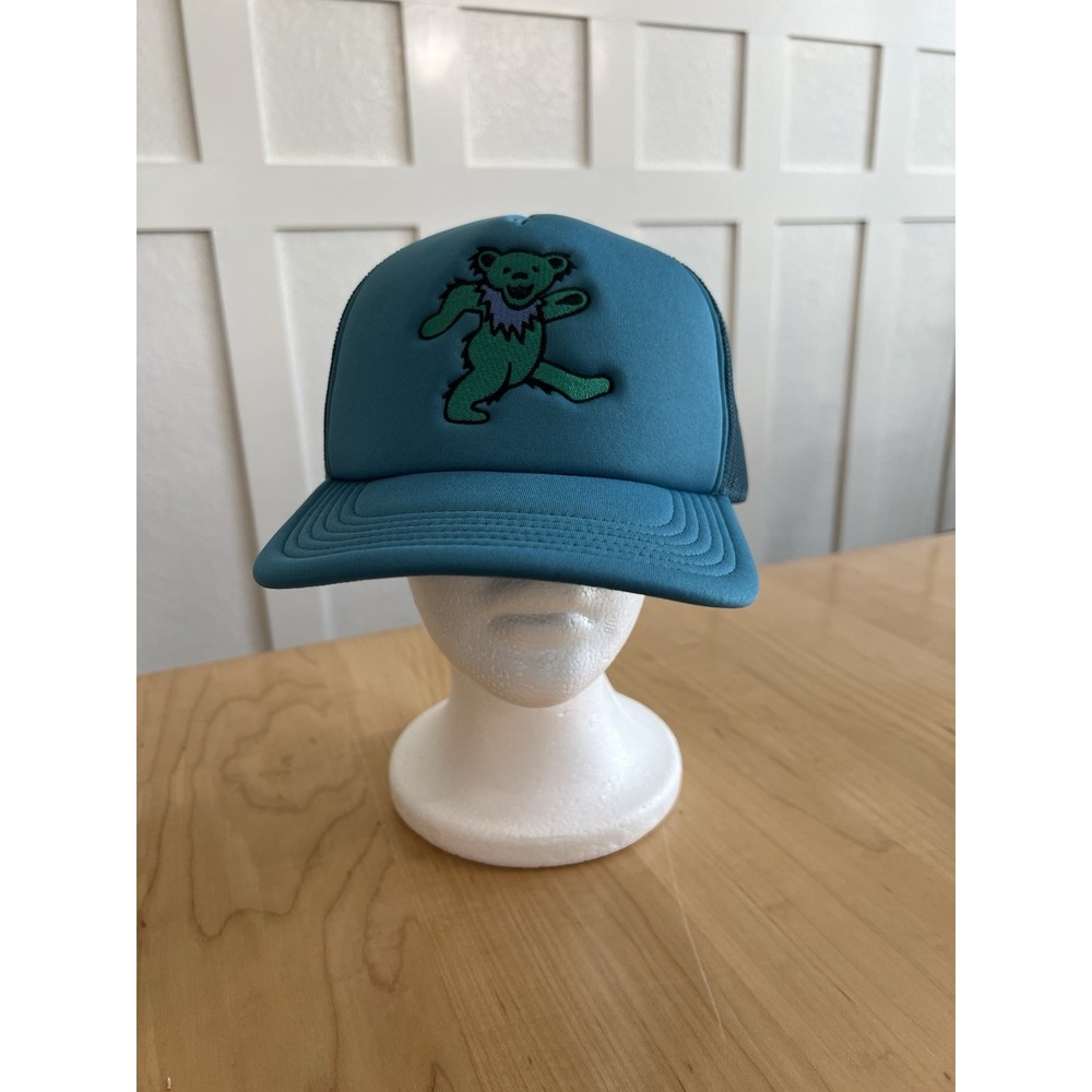 Grateful Dead Dancing Bear Trucker Hat Blue Mesh Adjustable Snapback